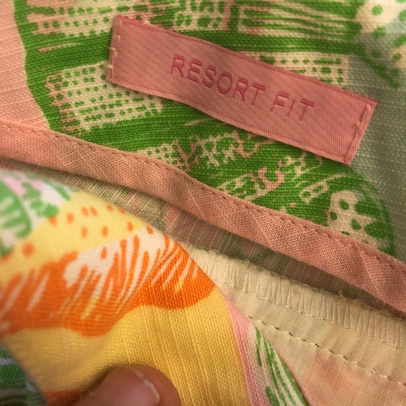 Lilly Pulitzer Vintage Patchwork Resort Fit Cropped Capri Pants 2 *Rare* - Picture 7 of 9